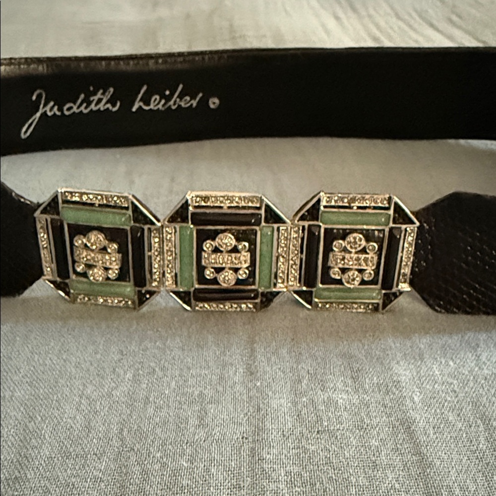 Judith Leiber Art Deco Design Adjustable Belt